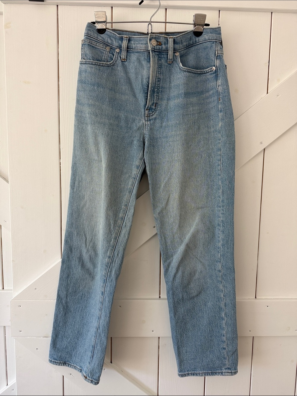 Madewell light wash the perfect vintage straight jean
